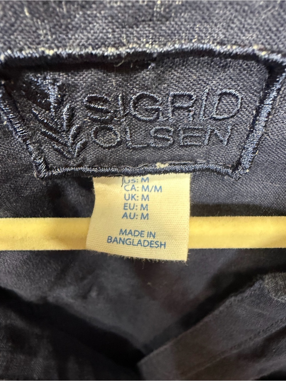 Sigrid Olsen 100% Linen Navy Blue M - Picture 9 of 12